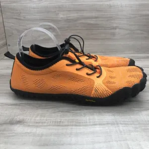 TSLA Trail Shoes Mens 12 Orange Mesh Zero Drop Minimalist Bare Trek Outdoor