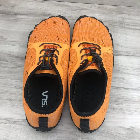 TSLA Trail Shoes Mens 12 Orange Mesh Zero Drop Minimalist Bare Trek Outdoor