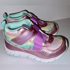 Tsukihoshi Tokyo kids pink/multi sneaker - size 9.5 (9 1/2) - metallic- w/box