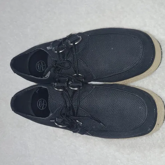 T.U.K. Canvas Fabric Rope Twine Platform Creepers SNEAKERS Size 6 WOMANS