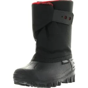 Tundra Teddy 4 292-65212 Snow Boot Boys 5 Black Mid Calf Round Toe Boots KHD1218