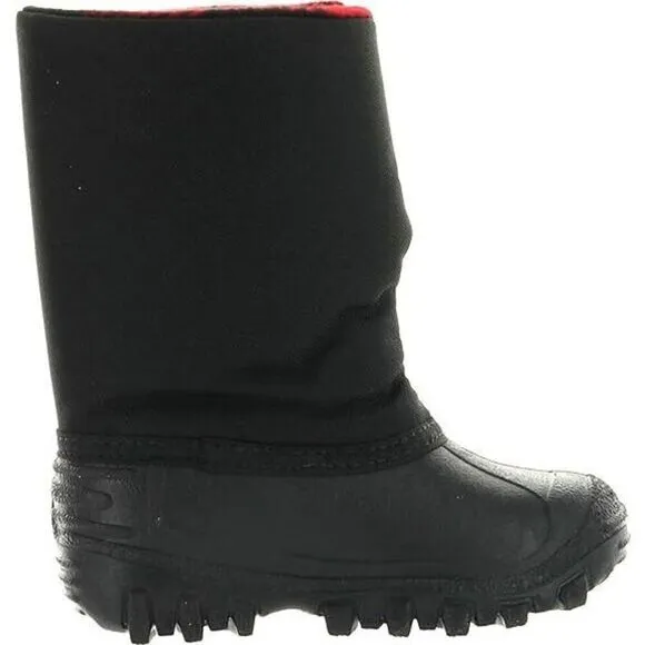 Tundra Teddy 4 292-65212 Snow Boot Boys 5 Black Mid Calf Round Toe Boots KHD1218