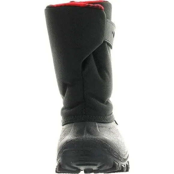 Tundra Teddy 4 292-65212 Snow Boot Boys 5 Black Mid Calf Round Toe Boots KHD1218