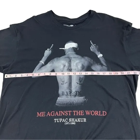 Tupac Shakur Mens XL Black Graphic T-Shirt 2014 Memorial 2Pac 2014 100% Cotton