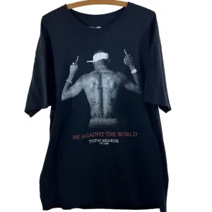 Tupac Shakur Mens XL Black Graphic T-Shirt 2014 Memorial 2Pac 2014 100% Cotton