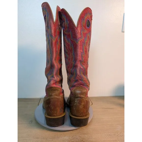 Twisted X 16&quot; Buckaroo Western Cowboy Boots Men 7 D MBK0006 Leather Southwest