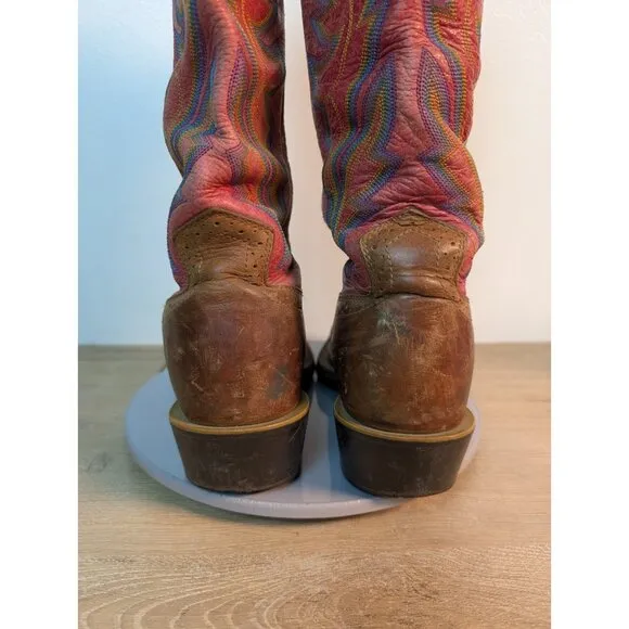 Twisted X 16&quot; Buckaroo Western Cowboy Boots Men 7 D MBK0006 Leather Southwest