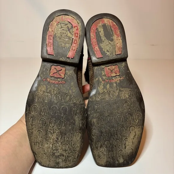 Twisted X Hooey Youth size 5.5 M Cowboy Boots Leather Square Toe YHY0008