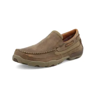 Twisted X Men’s Size 10.5 Slip On Driving Moc Toe Brown Leather Comfort Shoes