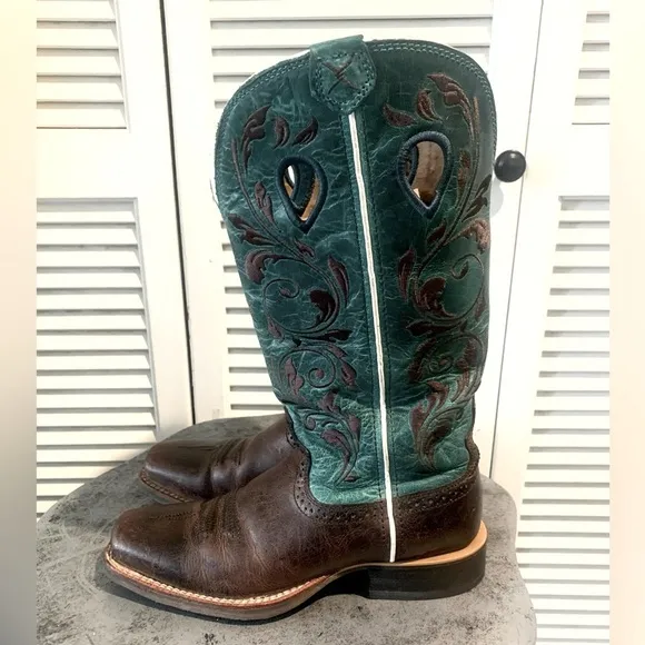 Twisted X Ruff Stock Western Women’s Leather Cowboy Boots Size 6