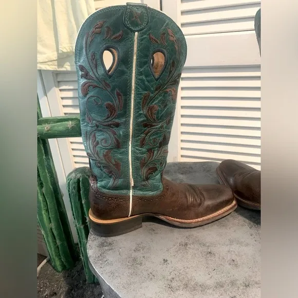 Twisted X Ruff Stock Western Women’s Leather Cowboy Boots Size 6