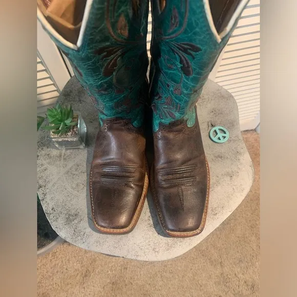 Twisted X Ruff Stock Western Women’s Leather Cowboy Boots Size 6
