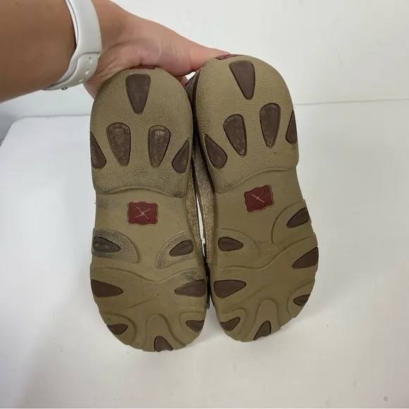 Twisted X Slip on tan brown western shoes rodeo