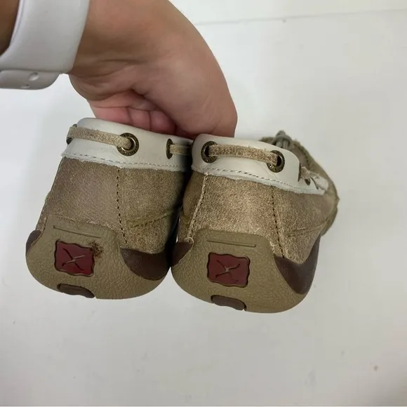 Twisted X Slip on tan brown western shoes rodeo