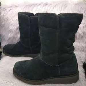 Ugg Alexey II Classic Tall Suede Boots Kids Size 6 Black 1017299k