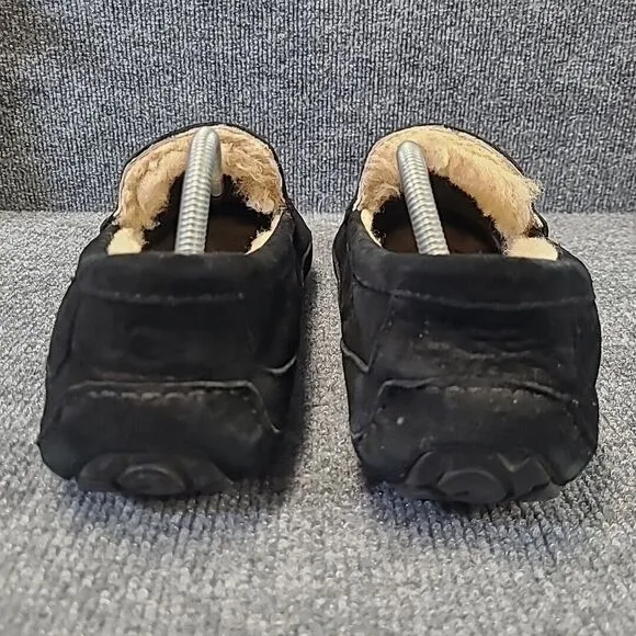Ugg Ascot‎ Sheepskin Slippers Shoes Black Suede SN5775 Leather Mens Size US 11