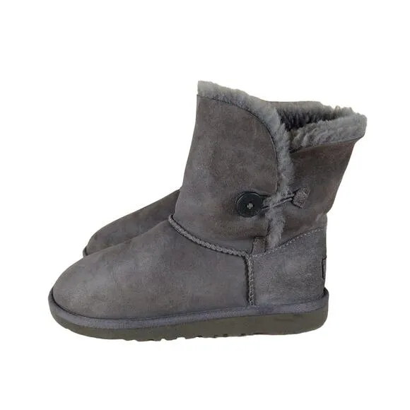 UGG Australia - Bailey Button - Lace Up Boots - Gray  Big Girl - 6 - S/N 5991Y