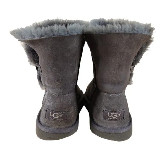 UGG Australia - Bailey Button - Lace Up Boots - Gray  Big Girl - 6 - S/N 5991Y