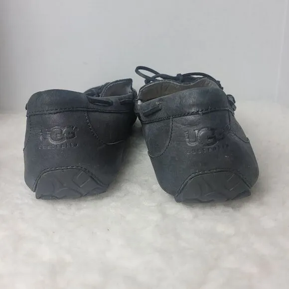 UGG Australia Chester Moccasin Slippers Mens Size 13 Black Leather Casual Shoes