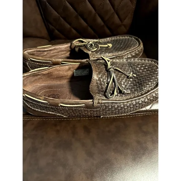 UGG Australia Chester Woven Black Slip-On Driving Loafer Shoes Mens US (10)   WO