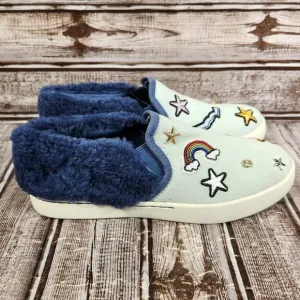 UGG Australia Kids Girl's 4 Patch It Slip On Bleach Denim Bling 1093149K Shoes