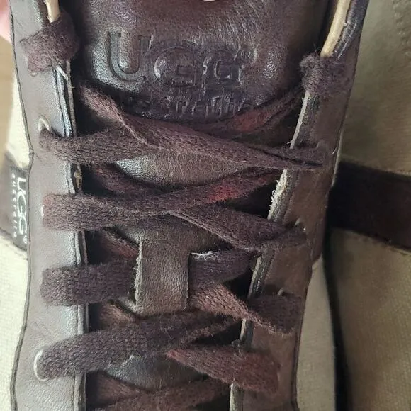 UGG Australia Leather Canvas High Top Sneakers Men's Shoe Size 10