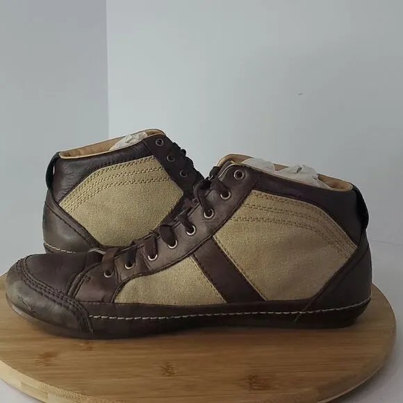 UGG Australia Leather Canvas High Top Sneakers Men's Shoe Size 10