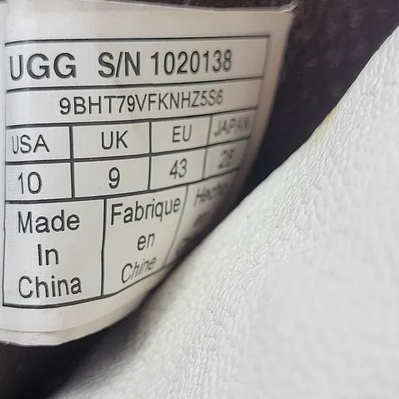 UGG Australia Cali Mens Size 10 Cream High Top Sneakers Palm Fringe Lace Up