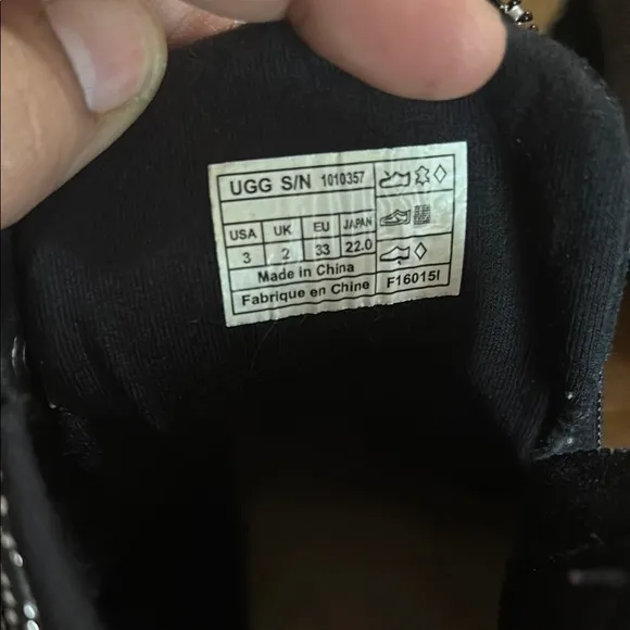 UGG Black and Gray High-Top Sneakers