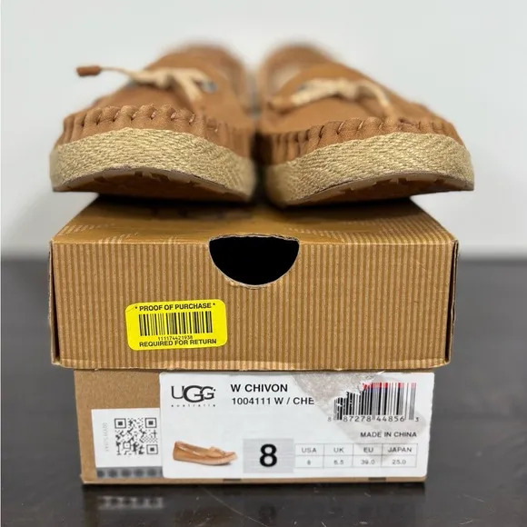 UGG Chivon Moccasin Slip On Shoes Tan Women’s Size 8
