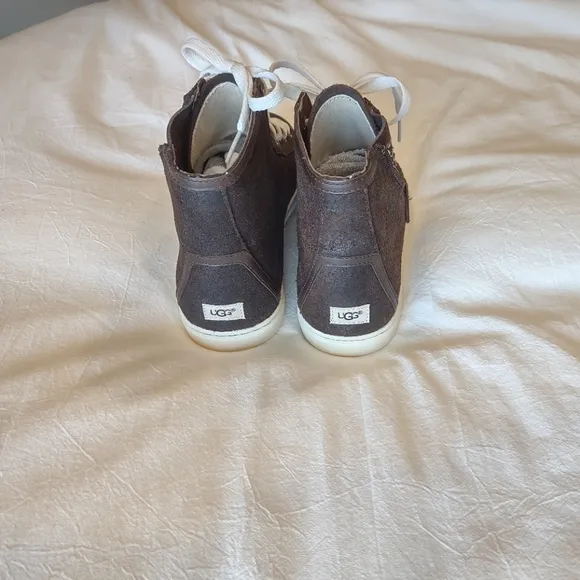 UGG Crystal High Top Sneakers, Brown Suede, Size 8 US - EU 39, NWOB