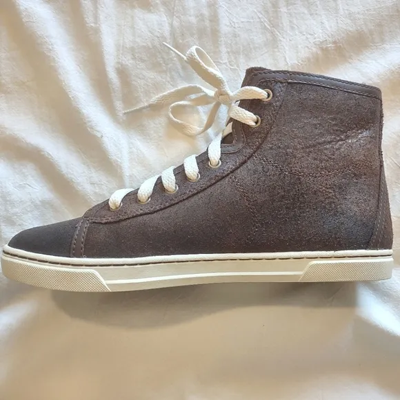 UGG Crystal High Top Sneakers, Brown Suede, Size 8 US - EU 39, NWOB