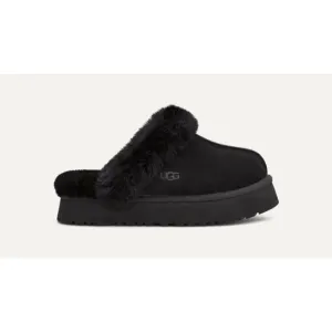UGG Disquette BLACK PLATFORM SLIDE MULE SHOES SIZE 7