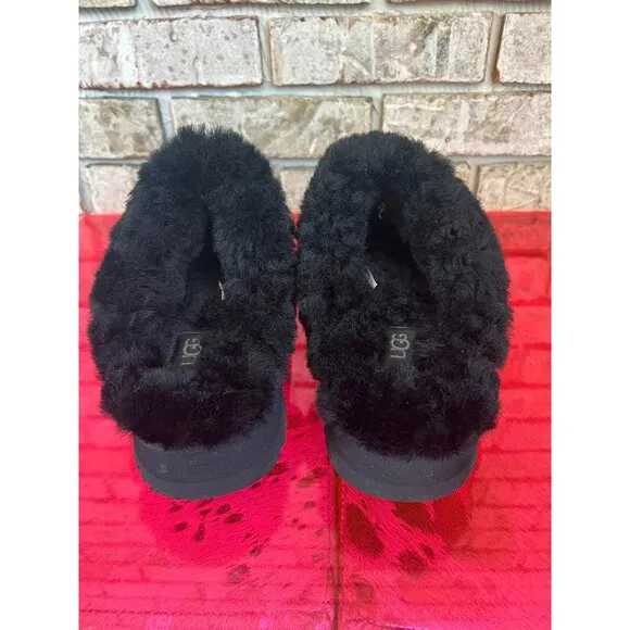 UGG Disquette BLACK PLATFORM SLIDE MULE SHOES SIZE 7