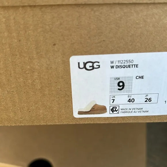 UGG Disquette Womens Slippers Chestnut Size 8 &amp; 9 Nwt