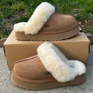 UGG Disquette Womens Slippers Chestnut Size 8 &amp; 9 Nwt