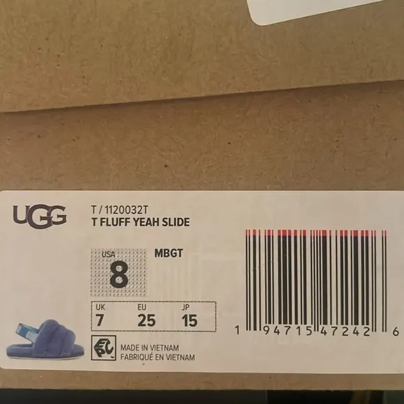 UGG Fluff Yeah Slide Kids' Slippers | Mystic Blue Gradient | NEW in BOX!!🩵💙
