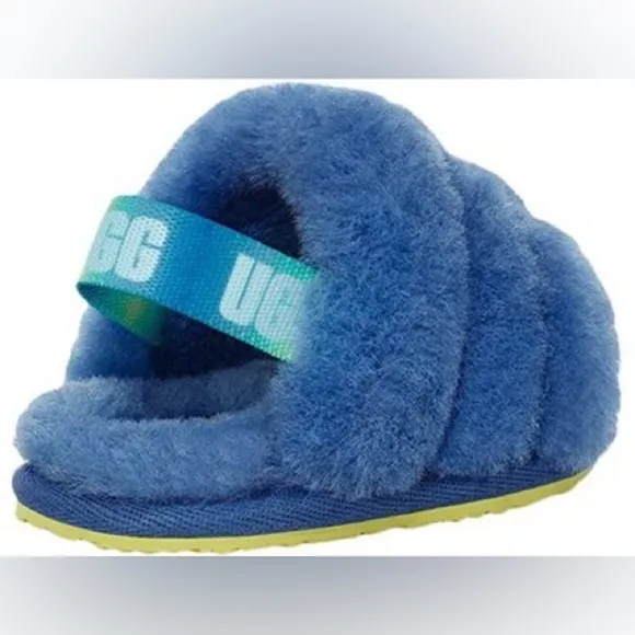 UGG Fluff Yeah Slide Kids' Slippers | Mystic Blue Gradient | NEW in BOX!!🩵💙