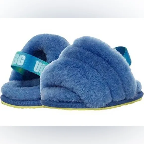 UGG Fluff Yeah Slide Kids' Slippers | Mystic Blue Gradient | NEW in BOX!!🩵💙