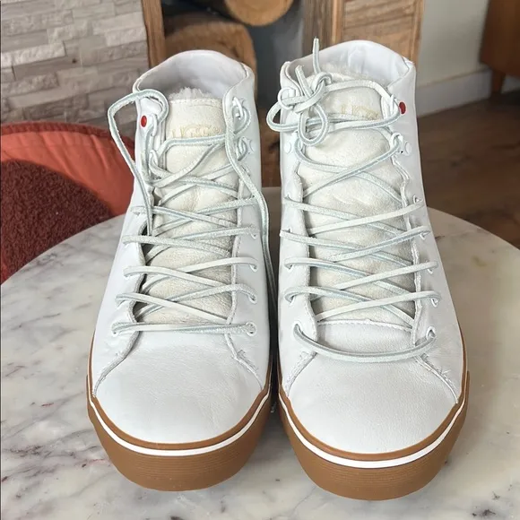 UGG High-Top Sneakers with Brown Soles