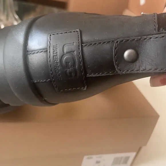 UGG leather black boots