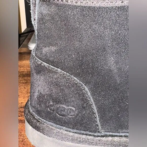 Ugg Neumel Black Shearling Boots Size 9