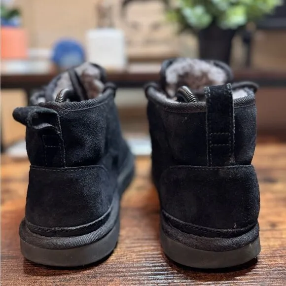 Ugg Neumel Black Shearling Boots Size 9