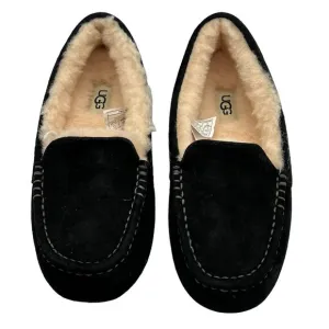 UGG Pure Womens Size 6 100% Wool Slip On Slippers House Shoes Black New