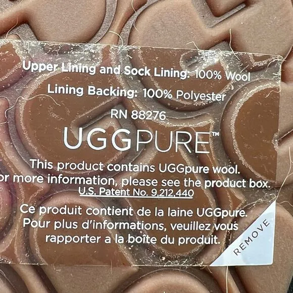 UGG Pure Womens Size 6 100% Wool Slip On Slippers House Shoes Black New