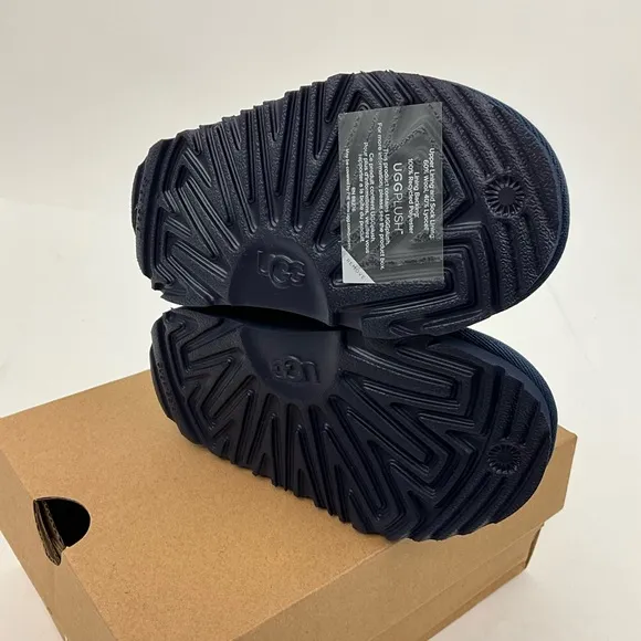UGG Tasman II Kids Toddler Slippers Size 7 Blue Suede Shearling Slip On Shoes