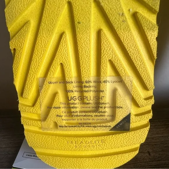 Ugg Tasman LTA Canary Yellow Puff Slippers Women’s Size 10  SKU#24220