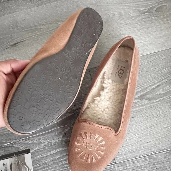 UGG Women's Alloway Shoes Chestnut Slippers Rubber Outsole Size 7