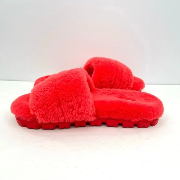 UGG Women's Cozetta Curly fushia women’s shearing slippers shoes