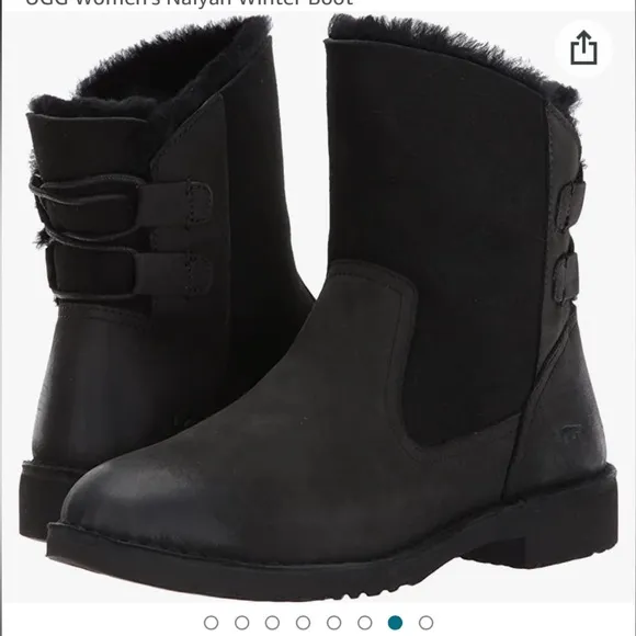 UGG Women's Shoes Ugg Naiyah Lace-Back Boots in Black 6.5